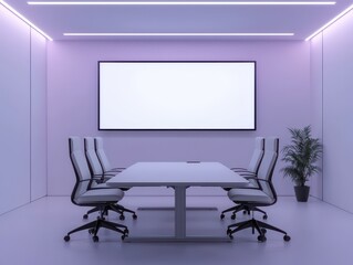 Hybrid meeting room with augmented reality modern office image showcase contemporary design indoor technology innovation