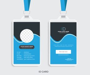 Modern and minimalist id card template design