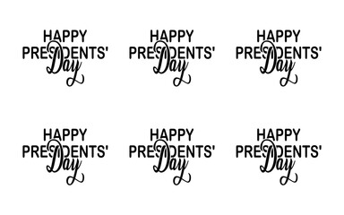 Happy Presidents Day background with flag USA. Vector illustration
Happy President's Day typography with american flags. Presidents day poster, banner, card, postcard, invitation or promo sign.