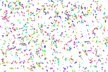 Celebration background template with confetti Colorful ribbons