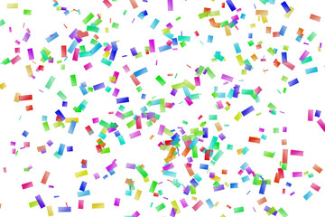 Celebration background template with confetti Colorful ribbons