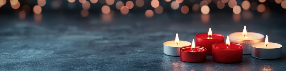 Candle lighting ceremony for remembrance indoor setting serene atmosphere close-up view emotional reflection