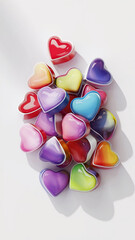 Fototapeta premium I love you, Valentine's Day greeting card, holiday card, hearts, valentines, cakes, flowers for your loved one 