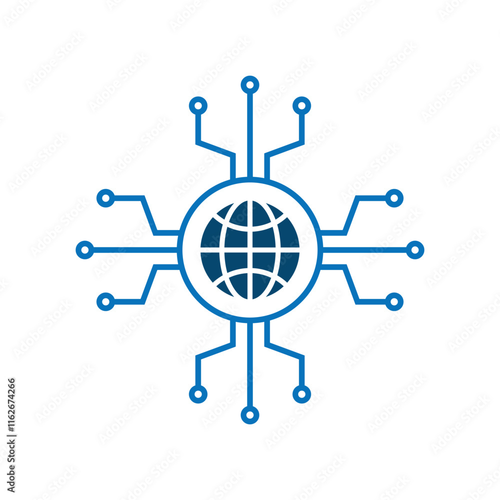 Poster sharing global symbol logo icon vector