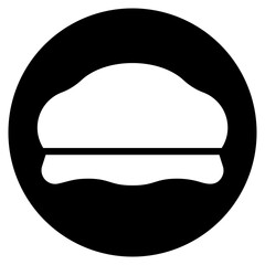 shower cap glyph icon