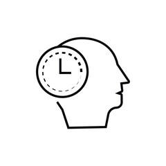 Think time linear symbol icon