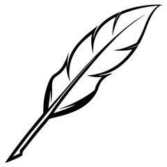 Obraz premium Minimalist Quill Pen Vector Illustration