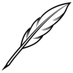 Minimalist Quill Pen Vector Illustration