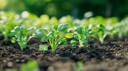 Fresh green microgreens growing in a terracotta pot