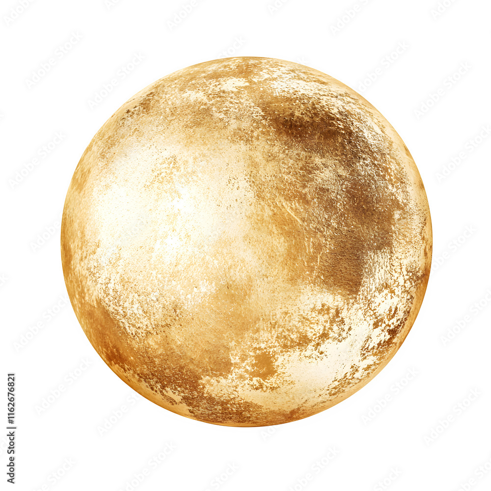 Leinwandbilder highly detailed imaginary exoplanet with craters rotating in the outer space, with transparent backg