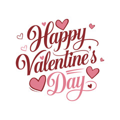 Happy Valentine's day calligraphy typography t-shirt design