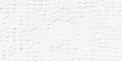 Grid of random offset or shifted white triangles geometry background wallpaper banner, flat lay