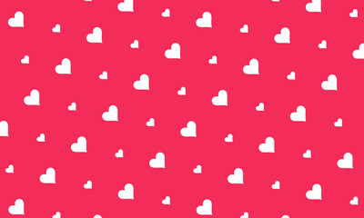 Seamless pattern with hearts for Valentine's Day. Vector illustration.