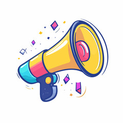 Loud speaker icon for marketing promotion, vector design