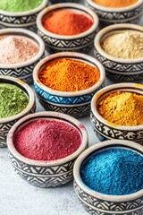 Colorful holi festival celebration with intricate rangoli design indian festival high-resolution vibrant environment aesthetic viewpoint