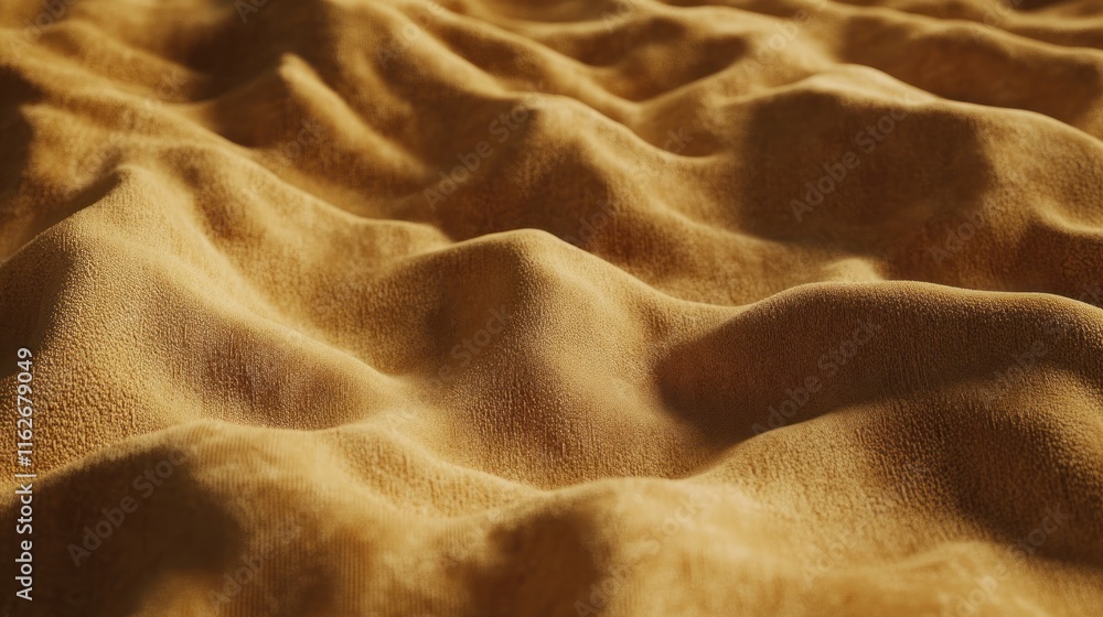 Poster a close-up view of textured, undulating sandy terrain.