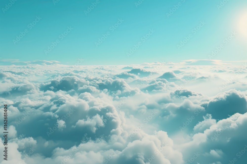 Wall mural soft smooth white clouds with pastel color of sky.for abstract background