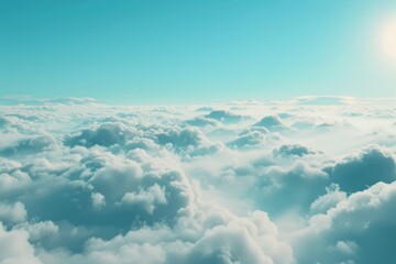 Naklejka premium Soft smooth white clouds with pastel color of sky.For abstract background