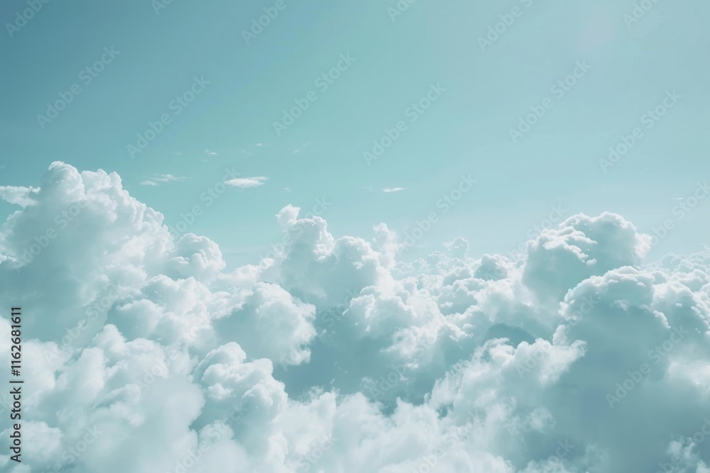 Poster soft smooth white clouds with pastel color of sky.for abstract background