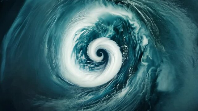 An abstract swirl of ocean waves with