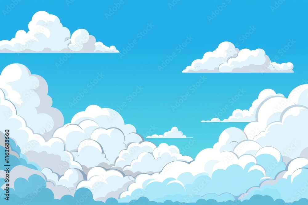 Poster soft smooth white clouds with pastel color of sky.for abstract background