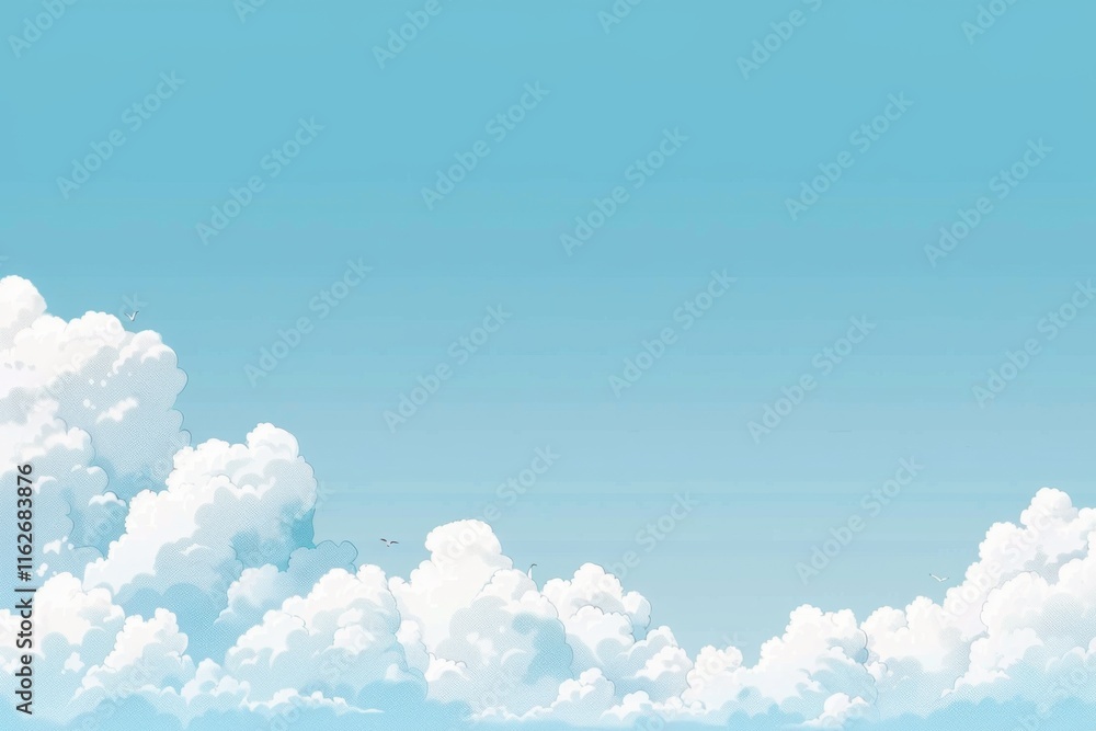 Wall mural soft smooth white clouds with pastel color of sky.for abstract background