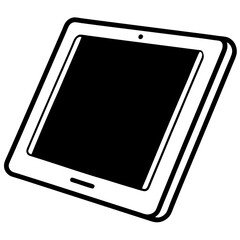 Minimalist Tablet Line Art Design