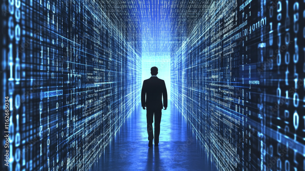Poster big data analytics technology, digital data waves on monitor screen vector background. artificial in