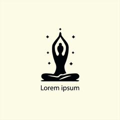 a yoga logo with a tree and a person doing yoga