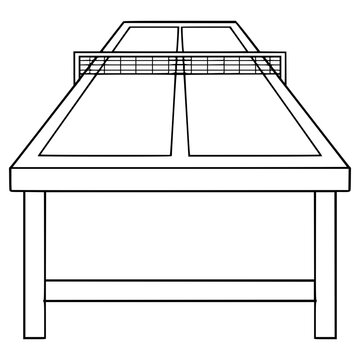 recommend clip art: table Ping-Pong illustration hand drawn outline vector