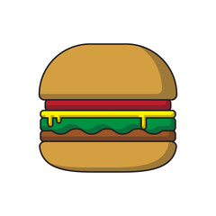 Burger Simple Illustration