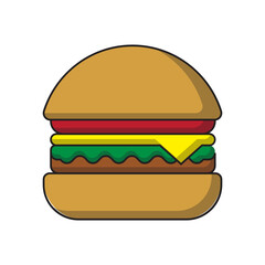 Burger Simple Illustration