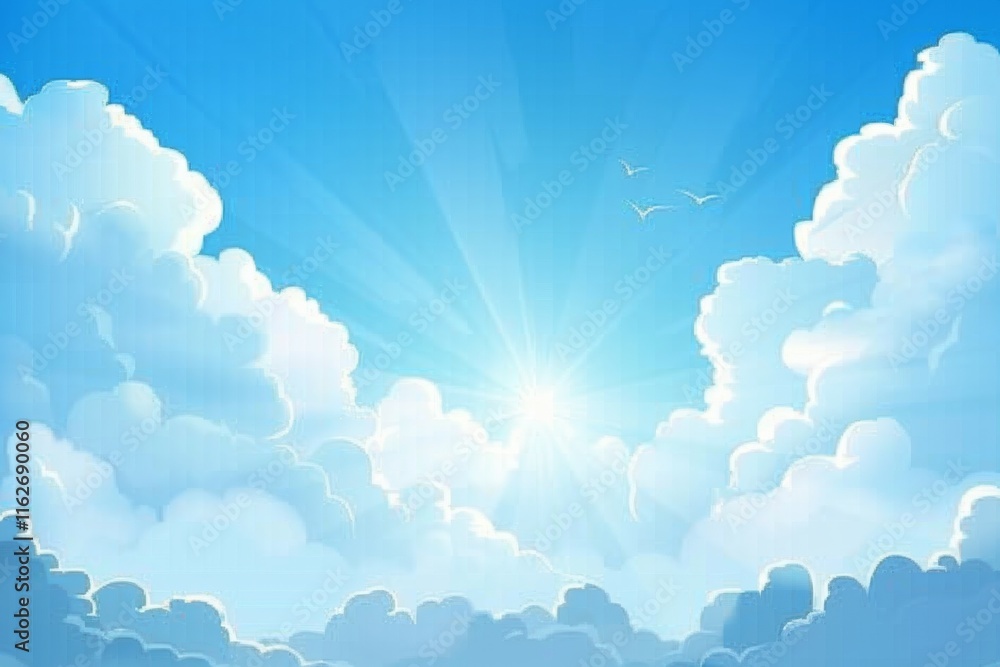 Wall mural soft smooth white clouds with pastel color of sky.for abstract background