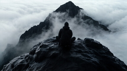 Contemplation on a Mountain Peak