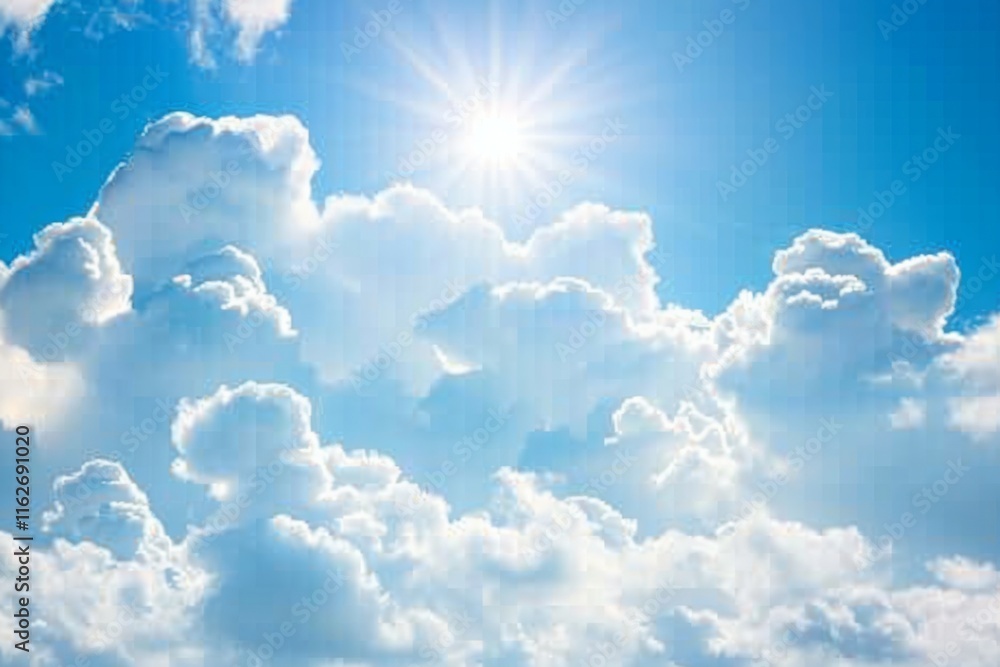 Poster soft smooth white clouds with pastel color of sky.for abstract background