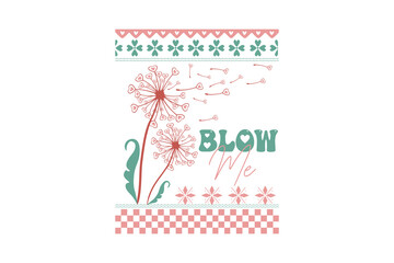 Blow me, Valentines Day Ugly Sweater Sublimation T Shirt Design