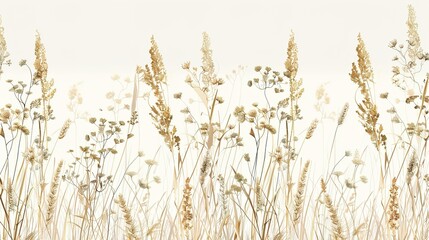 Meadow floral seamless pattern wallpaper