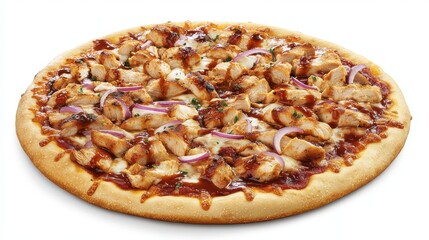Savory Grilled Chicken Pizza with BBQ Sauce and Onions