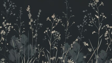 Meadow floral seamless pattern wallpaper