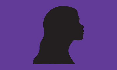 woman hair silhouettes vector illustration