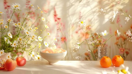 Meadow floral seamless pattern wallpaper