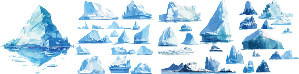 iceberg watercolor clipart © dian's