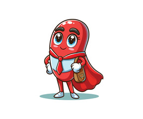 cartoon character vector in white background