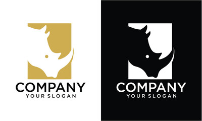 Creative Modern Rhino Logo