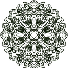 Beautiful flower art and mandala vector design