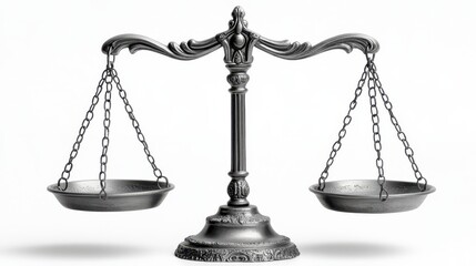 A classic balance scale symbolizes justice, fairness, and equality showcasing its intricate design and timeless significance