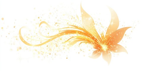 The Golden Radiance of a Sparkling Floral Burst A Celestial Desi