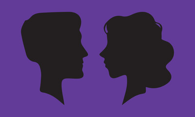 woman hair silhouettes vector illustration