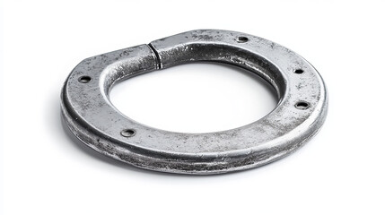 Metal mascot luck horseshoe symbols set, isolated on white background . Suitable for sport and lucky logo or concept design