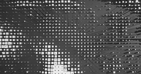 Abstract Cubes Geometric Shapes Black and White Speed Motion Textured Background with Spikes